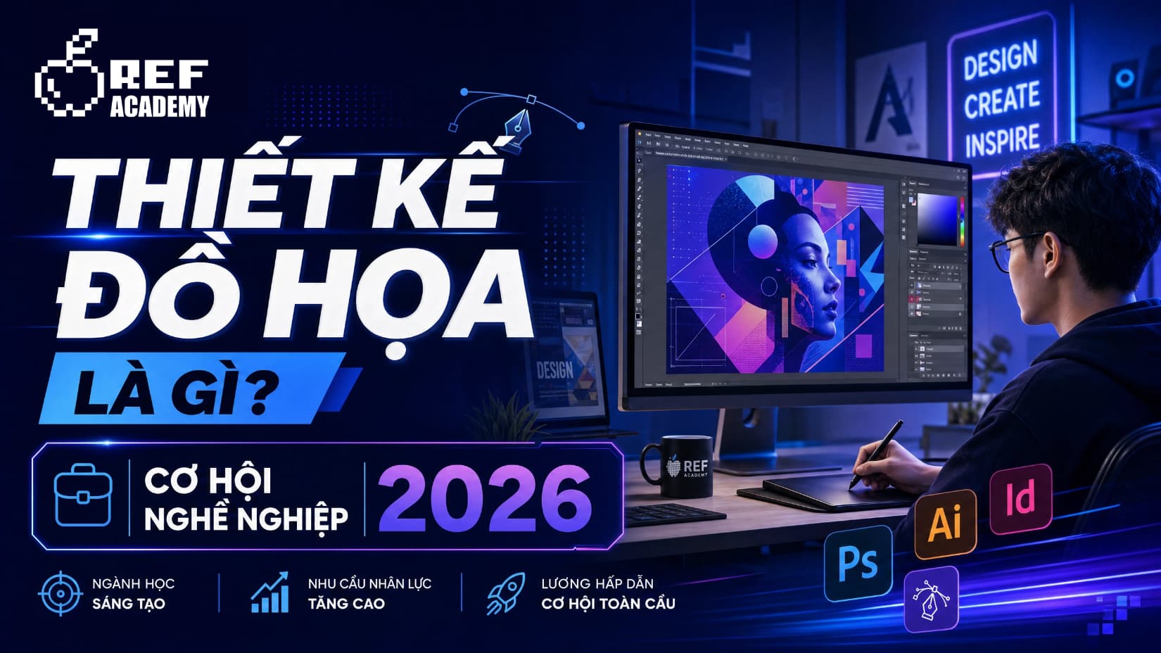 Thiết Kế Đồ Họa Là Gì? Học Ở Đâu Để Nắm Bắt Cơ Hội Nghề Nghiệp Trong Thời Đại Trí Tuệ Nhân Tạo 2026?