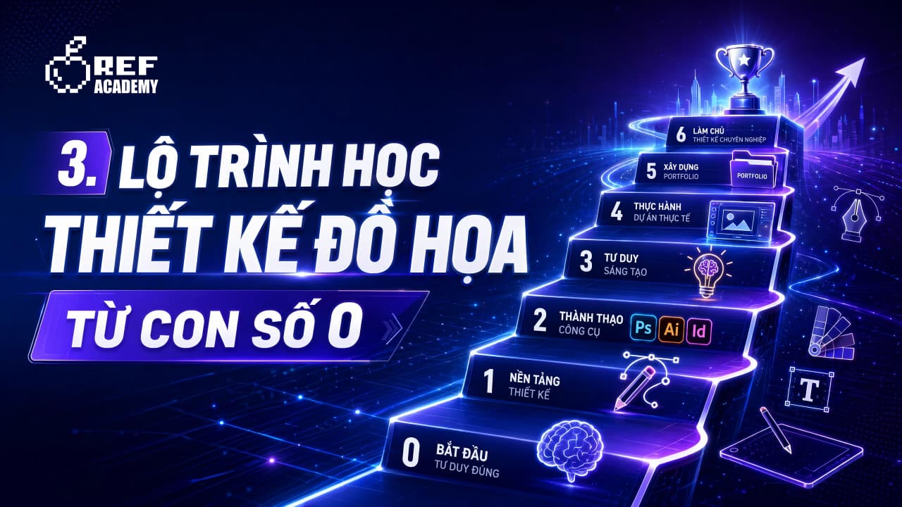 Lộ Trình Học Thiết Kế Đồ Họa Từ Con Số 0: Bắt Đầu Sự Nghiệp Sáng Tạo Vững Chắc Cùng REF ACADEMY